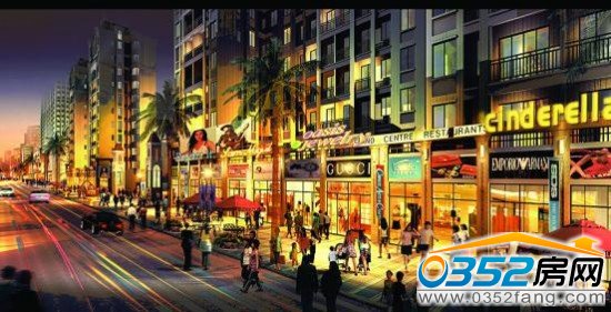 恒大綠洲商業(yè)街夜景