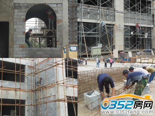 建筑工人忙的不可開交