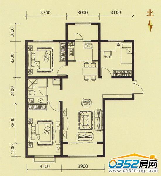 碧水云天御河灣A-1戶型 115.56㎡
