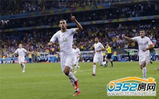 阿爾及利亞球員歡慶進球